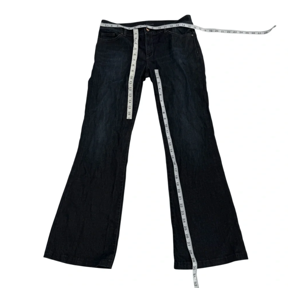 Elie Tahari Dark Wash Adena Flare Mid Rise Denim Jeans Size 8 Women’s - Picture 5 of 6